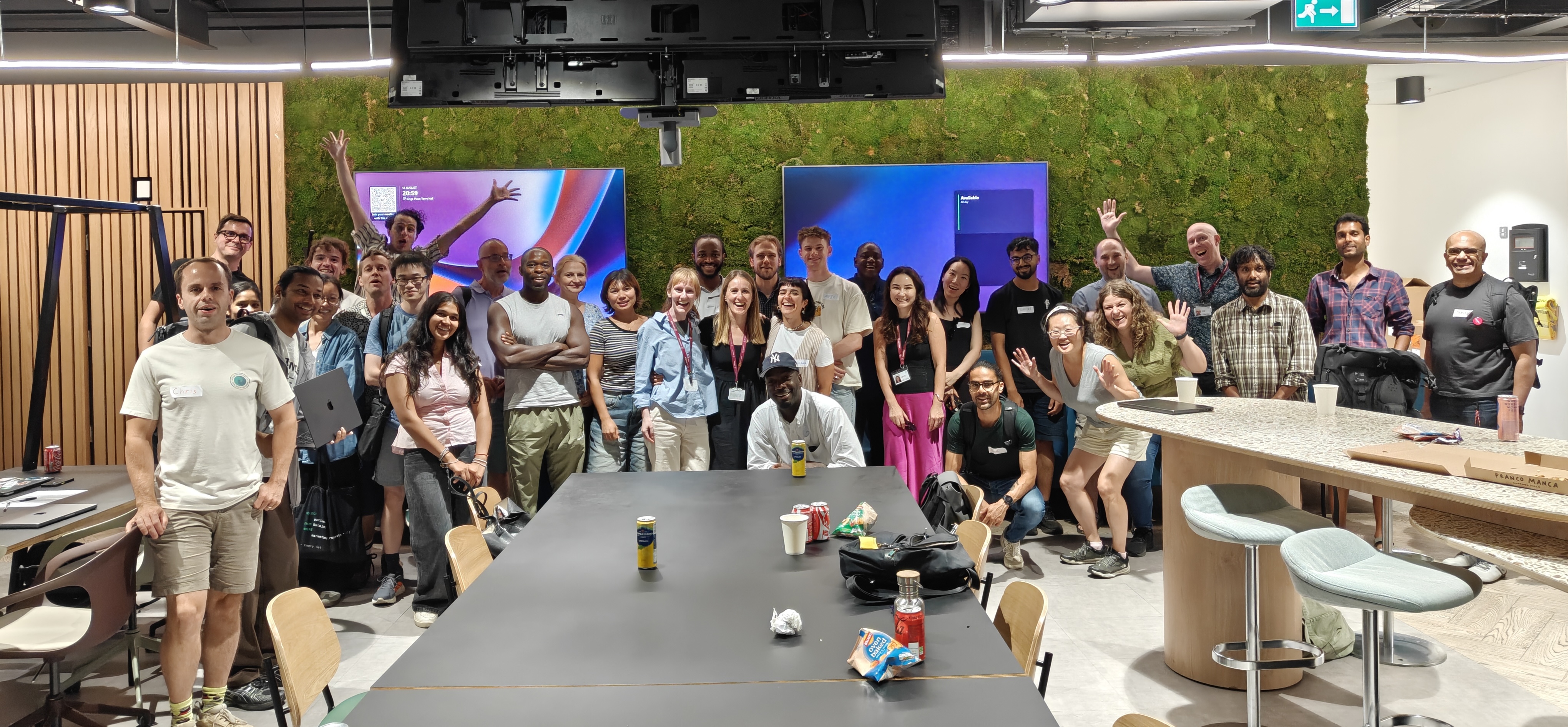 A group shot of all attendees from codebar London at Eurostar